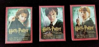 Collectible Harry Potter Magnet For Dvd Release Promotion X3 Ron Hermione 2002