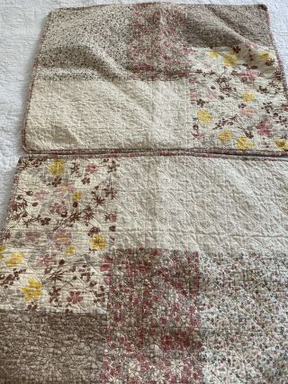 Vintage Hand Crafted Patchwork Quilt Shams Set Of 2 28 " X 21 " 330