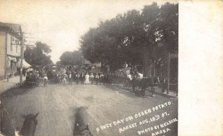 Mn 1909 Real Photo Busy Day Potato Market In Osseo,  Minnesota - Hennepin County