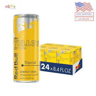 Red Bull Energy Drink,  Tropical,  Yellow Edition,  8.  4 Fl Oz (24 Count)