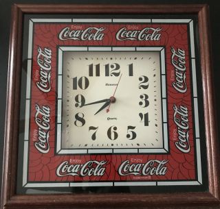 Vintage Hanover Coca Cola Wall Clock Large 14 X 14 1990 