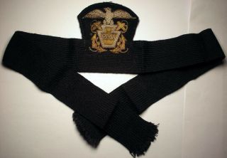 Bullion Visor Hat Badge And Band - Pennsylvania Maritime Academy
