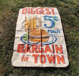 Vtg Chatham 5 Cent Beer Polyester Blanket Tag Along Series Orig Package 45”x72”