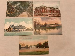 5 Different Douglas Park Vintage Postcards,  Chicago,  Illinois
