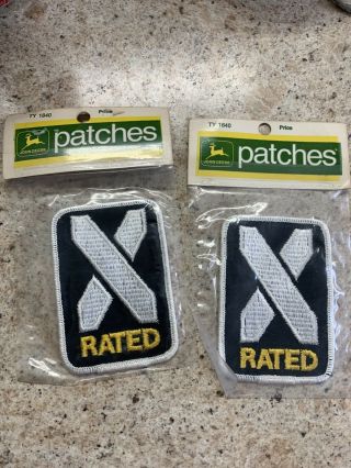 1 Vintage 1972 John Deere Snowmobile Patch " X Rated " In Package Rare
