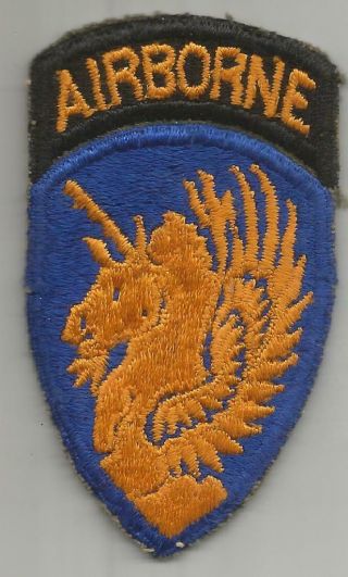 Off Uniform Ww 2 Us Army 13th Airborne Division Purple Back Patch Inv H252