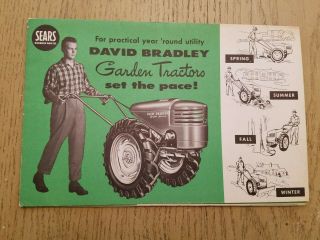 Vtg 1955 Sears Roebuck David Bradley Garden Tractor Flyer Brochure 3 Big 5
