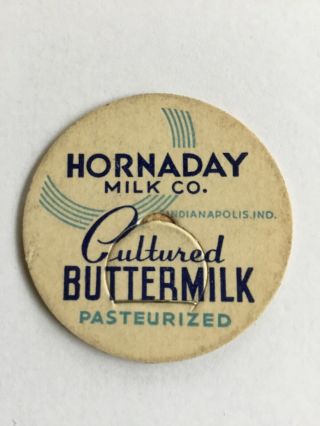 Hornaday Milk Co.  Dairy Milk Bottle Cap Indianapolis Ind In Indiana Exc