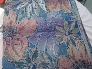 Vintage Heavy Upholstery Floral Pattern Fabric 100 " X 55 "