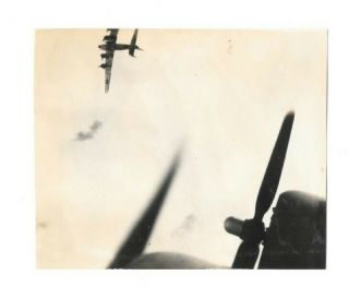 Wwii Orig Photo Usaaf B - 17 Shot Down On Mission