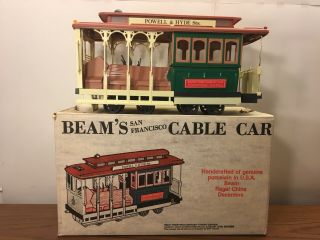 Jim Beam San Francisco Cable Car Powell & Hyde Sts.  Decanter