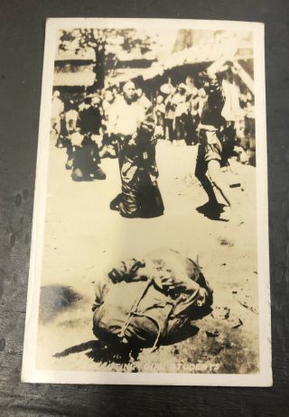 Rppc “executing Girl Students” Chinese Beheading Postcard
