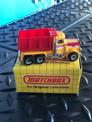Wow Vintage Matchbox Mb30 Peterbilt Quarry Truck Yellow & Red 1981