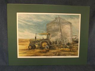 John Deere Tractor Art By Crouse - Wishing For Field Work - Ltd Ed - S/ - Matted