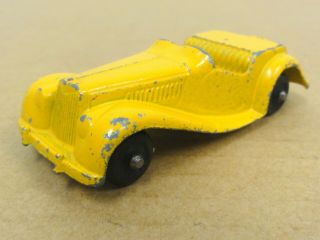 Tootsietoy Vintage Die - Cast Mg Sports Car 3¼” Yellow Body