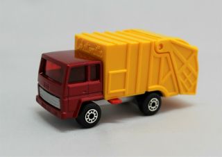 " Matchbox Superfast No36 Refuse Truck In Red With Darker Yellow Rear "
