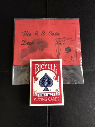 R.  B Coin Deck By Rob Bromley Close Up Gaff Bicycle Gaff Deck Magic Trick