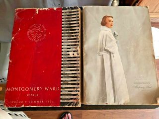 Set Of 2 Vintage Montgomery Wards Catalogs - - 1936 & 1955