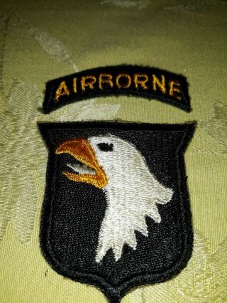 World War 2 Us Army 101st Airborne White Tongue Division Patch