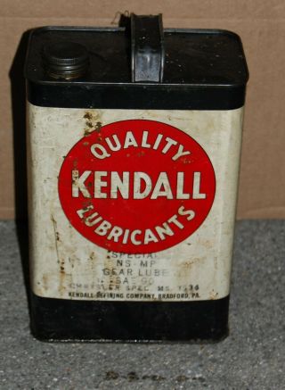 Vintage Quality Kendall Lubriants One Gallon Metal Jug
