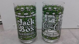 Coca Cola Jack In The Box Vintage Glasses Item Set Of 10