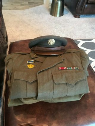 WWII 15th Army Air Force Sergeant Uniform Jacket 38R hat shirt pants belt Jacket 2