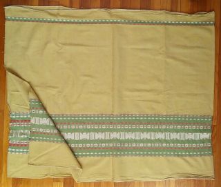 Vintage Hand Woven Cotton Fabric Yardage Bat Pattern Novelty Print Andean Andes 2