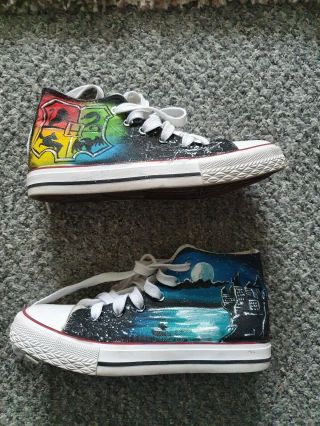 Hand Painted Harry Potter Converse Size 2