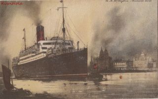 Postcard Ship Rms Scythia Cunard Line