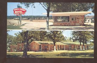 Lebanon Missouri Route 66 Rock Court Motel Vintage Advertising Postcard Mo.