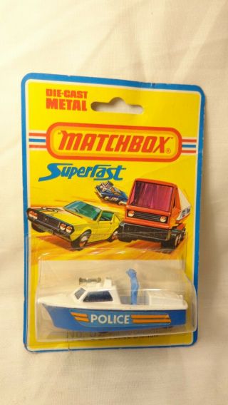 Matchbox 52 Police Launch Superfast Blister Pack From 1976