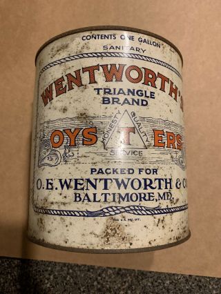 O.  E.  Wentworth & Co.  Oysters Tin Without Lid