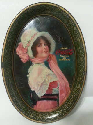1914 Betty Coca - Cola Tip Tray Passaic Metal Ware Co.  Litho Passaic N.  J.