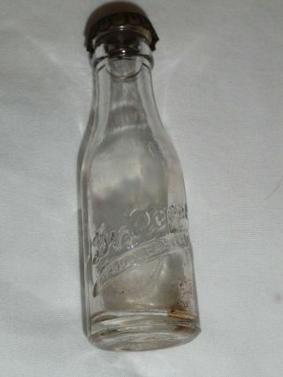 Miniature Dr Pepper Salesman Sampler Bottle With Cap