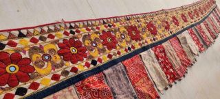 160 " X 21 " Ethnic Embroidery Rabari Tribal Tapestry Decor Door Valance Toran/trim