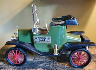 Vintage Model T Ford Green Jim Beam Whiskey Decanter Unbroken,  Cond.