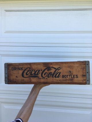 Vintage Coca - Cola Wood Crate - Coke Soda Pop Carrier Box