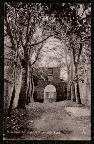 1905 St.  Andrews Fife Old Entrance To St.  Leonards Church Postcard Scotland