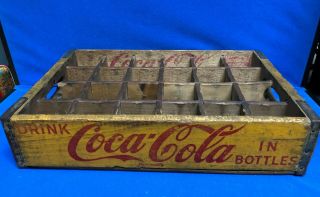 Vintage 1955 Coca Cola 24 Bottle Crate Chattanooga Lumber