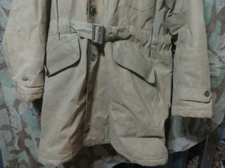 WW2 US Navy USN Deck Coat Parka Fur Lined Long Jacket Uniform USGI Vet Find 48 3