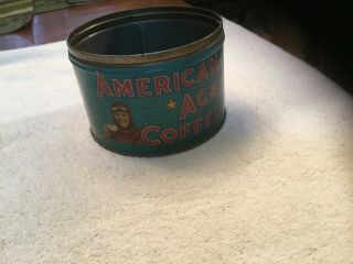Vintage American Ace Coffee Can American Tea & Coffee Co.  Nashville,  Tn