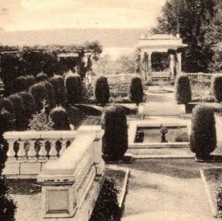 Vintage 1920s Italian Garden Mrs A.  C.  Zabriskie Annandale - On - Hudson Postcard Ny