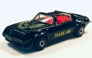 Vtg.  1979 Matchbox Superfast 35 Black Pontiac " T - Roof " Firebird Trans Am L@@k