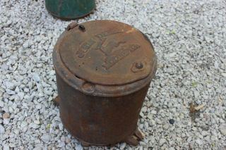 Vintage " John Deere Moline,  Ill.  " Cast Iron Seeder Planter Box Pot