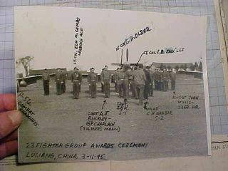 Wwii Photo - 23rd Fighter Group Awards Ceremony W/ Aces Luliang China