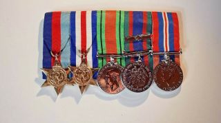 Canada Ww2 Medal Group Of 5 (mounted) B662