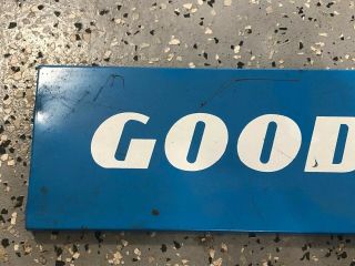 Vintage 1960 ' s Goodyear Tires Gas Station 21” Metal Sign. 2