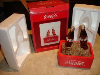 Coca - Cola 2 Bottle Lighted Musical Ice Fountain Cooler Collectible