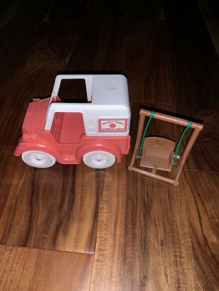 Tonka Maple Town Ambulance Vintage Pink And White 1980s And Swing Playground