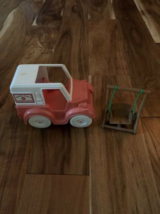Tonka Maple Town Ambulance Vintage Pink and White 1980s And Swing Playground 2